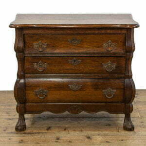 Small Vintage Oak Bombe Chest of Drawers