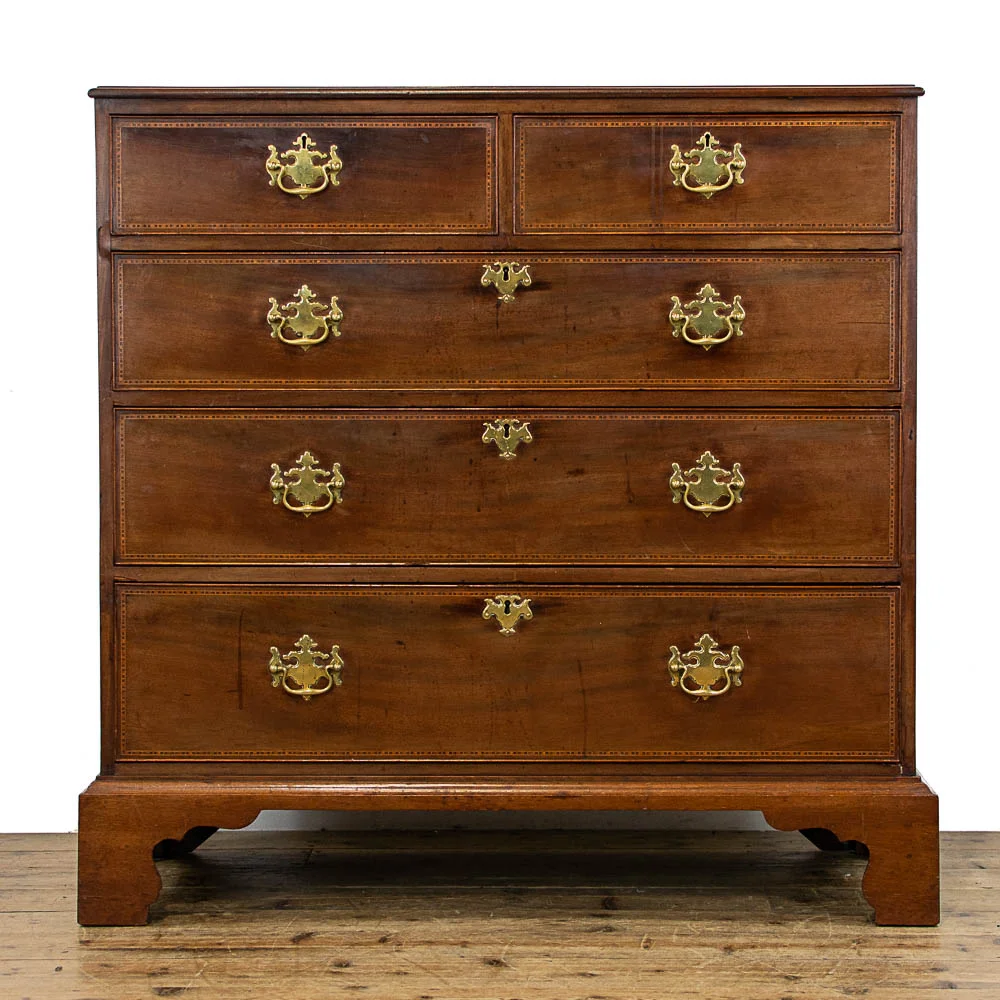 Antique Mahogany Inlaid Chest of Drawers