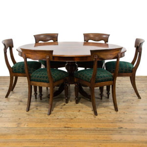 M-4641a Antique Mahogany Dining Table and Six Dining Chairs Penderyn Antiques (1)
