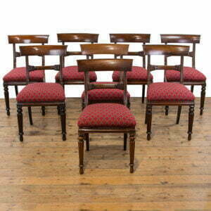 M-4675 Set of Eight Mahogany Regency Dining Chairs Penderyn Antiques (1)