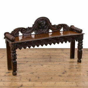 Victorian Antique Oak Hall Bench