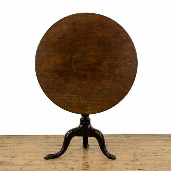 M-4687 Georgian Antique Mahogany Birdcage Tilt Top Table Penderyn Antiques (1)