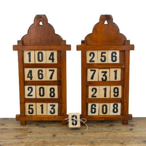 M-4707 Pair of Antique Hymn Boards with Numbers Penderyn Antiques (1)
