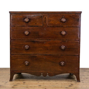 M-S11 18th Century Antique Mahogany Inlaid Chest of Drawers Penderyn Antiques (1)