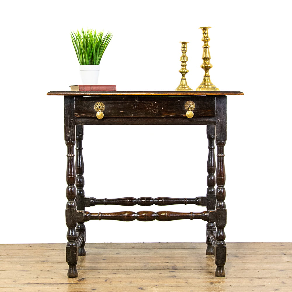 18th Century Antique Elm Side Table