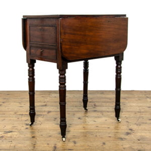 M-3335 Antique Mahogany Campaign Washstand Table Penderyn Antiques
