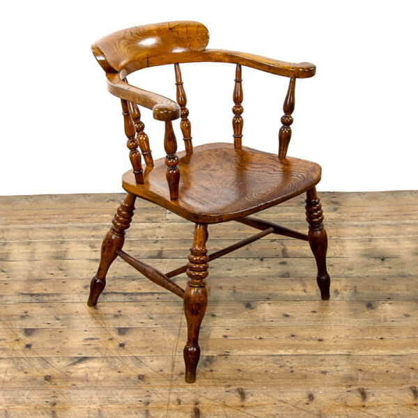 M-3621b Antique Beech and Elm Captains Armchair Penderyn Antiques (1)