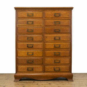 M-2685 Edwardian Antique Oak Filing Cabinet Penderyn Antiques (1)