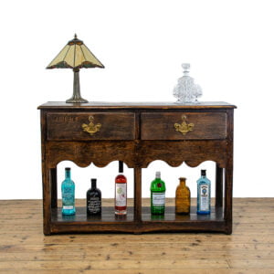 M-4726 Antique Oak Pot board Dresser Base Penderyn Antiques (1)