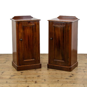 M-4741 Pair of Antique Mahogany Bedside Cupboards Penderyn Antiques (1)