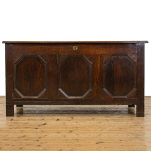 M-4748 Antique Oak Panelled Coffer Penderyn Antiques (1)
