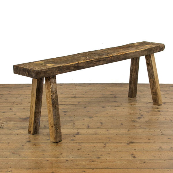 M-4764 Antique Oak Pig Bench Penderyn Antiques (1)