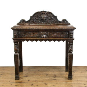 M-1271 Victorian Antique Green Man Oak Hall Table Penderyn Antiques (2)