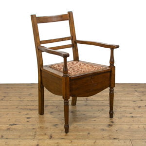 M-4776 Edwardian Antique Mahogany Commode Armchair Penderyn Antiques (1)