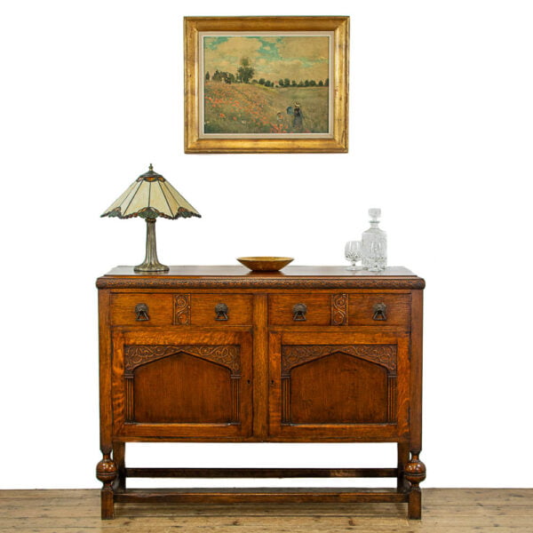 M-4782 Antique Carved Oak Sideboard Penderyn Antiques (1)