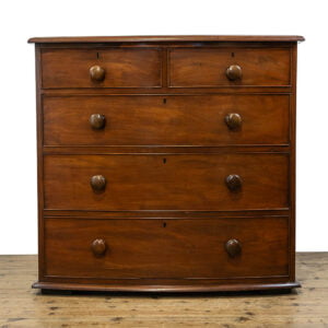 M-4783 Antique Mahogany Bow Front Chest of Drawers Penderyn Antiques (2)