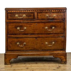 M-4788 Georgian Antique Oak Chest of Drawers Penderyn Antiques (1)