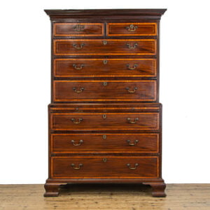 M-4802 Antique Satinwood and Mahogany Chest on Chest Penderyn Antiques (2)