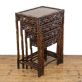 M-4812 Antique Chinese Carved Quartetto Nest of Tables Penderyn Antiques (3)