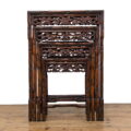 M-4812 Antique Chinese Carved Quartetto Nest of Tables Penderyn Antiques (4)