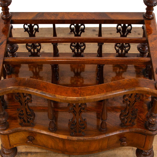 M-4815 Victorian Walnut Canterbury Whatnot Penderyn Antiques (13)