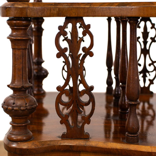 M-4815 Victorian Walnut Canterbury Whatnot Penderyn Antiques (15)