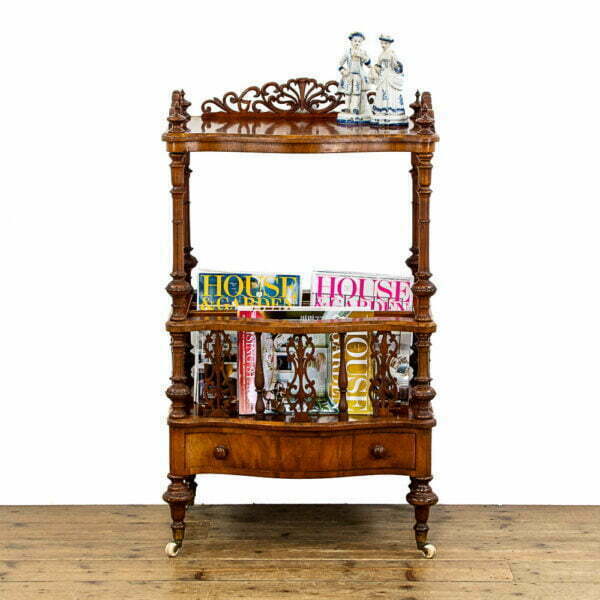 M-4815 Victorian Walnut Canterbury Whatnot Penderyn Antiques (18)