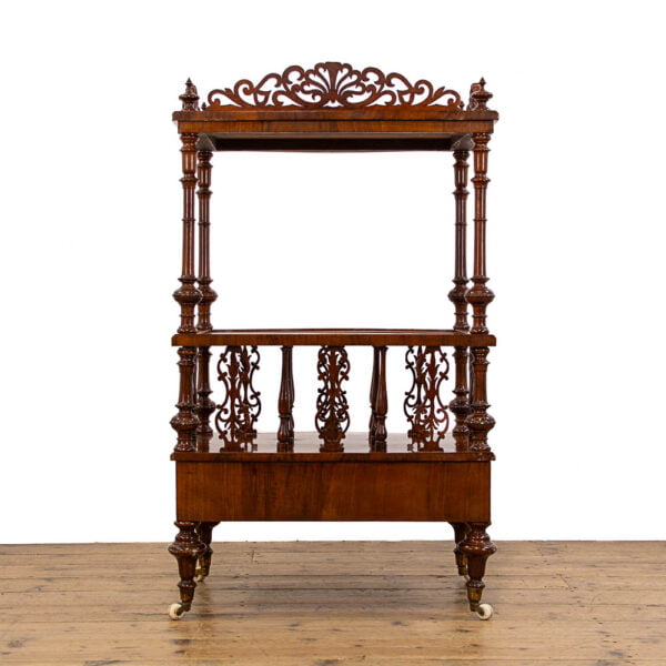 M-4815 Victorian Walnut Canterbury Whatnot Penderyn Antiques (7)