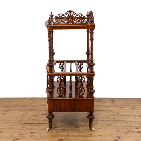 M-4815 Victorian Walnut Canterbury Whatnot Penderyn Antiques (8)