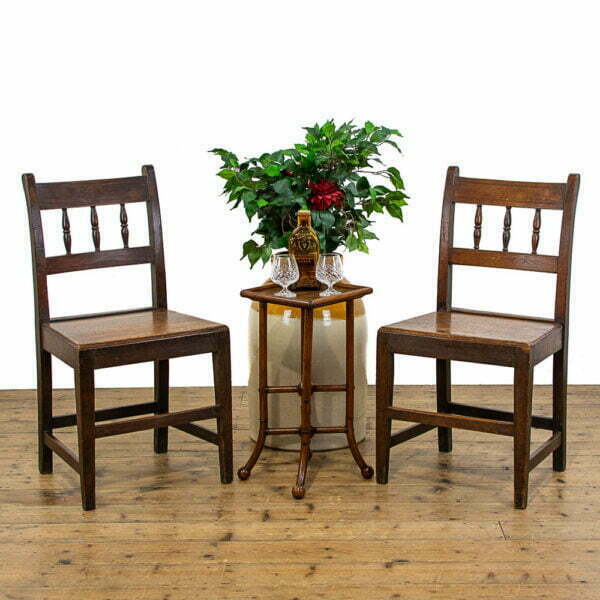 M-2796b Pair of Welsh Oak Farmhouse Chairs Penderyn Antiques (1)