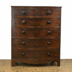 M-4813 Large Antique Mahogany Bow Front Chest of Drawers Penderyn Antiques (2)