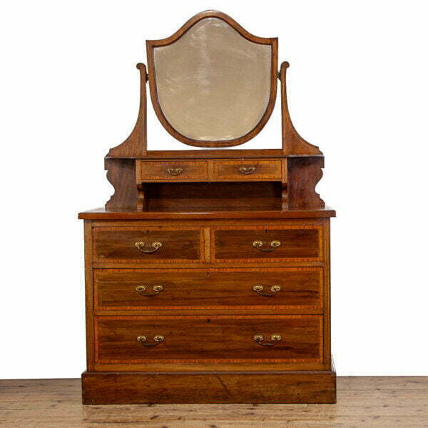 M-4818 Antique Mahogany Dressing Table Chest of Drawers Penderyn Antiques (1)