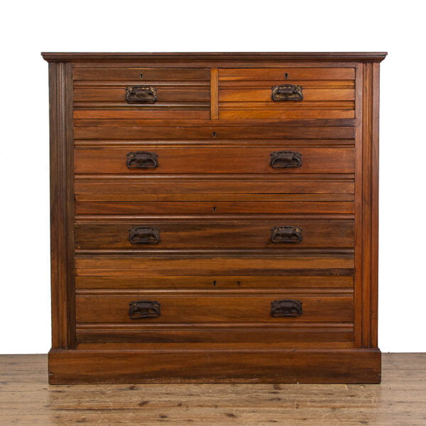 M-4821 Victorian Antique Walnut Chest of Drawers Penderyn Antiques (1)