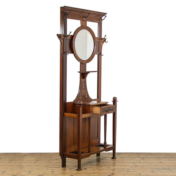M-4826 Antique Mahogany Hall Stand Penderyn Antiques (4)