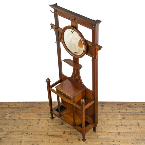 M-4826 Antique Mahogany Hall Stand Penderyn Antiques (8)