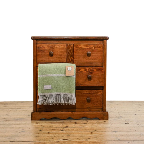 M- 4466 Pitch Pine Chest of Drawers Penderyn Antiques (1)