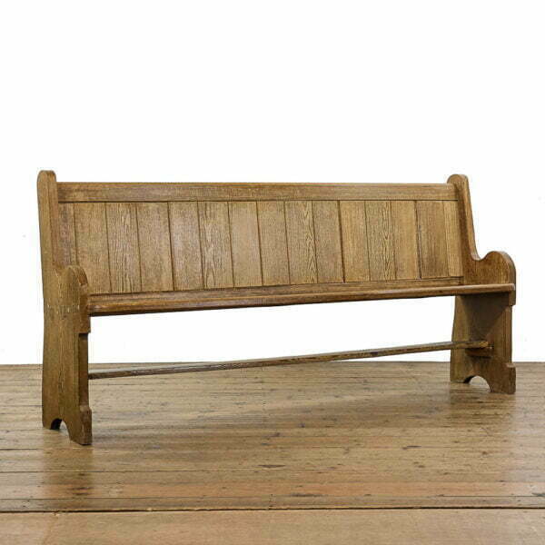 M- 4832 Antique Pitch Pine Church Pew Penderyn Antiques (2)