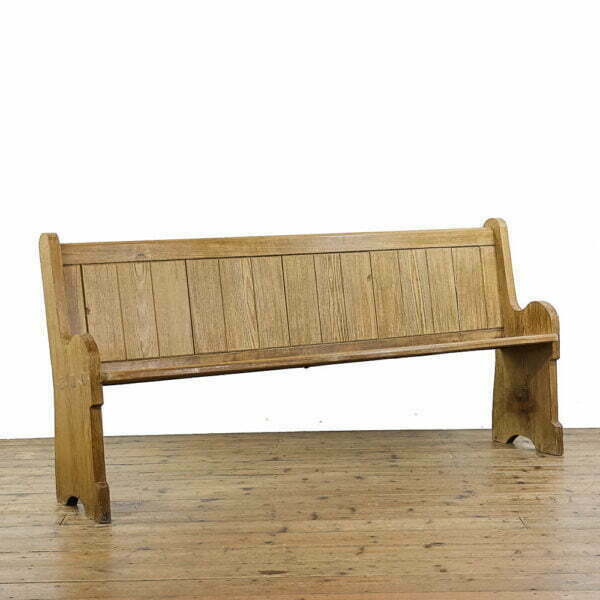 M- 4833 Antique Pitch Pine Church Pew Penderyn Antiques (2)