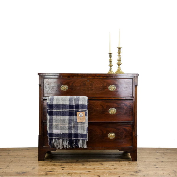 M-4856 Antique 19th Century Mahogany Bow front Chest of Drawers (1)