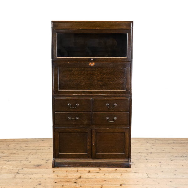 M- 4863 Antique Globe Wernicke Style Bureau Penderyn Antiques (3)
