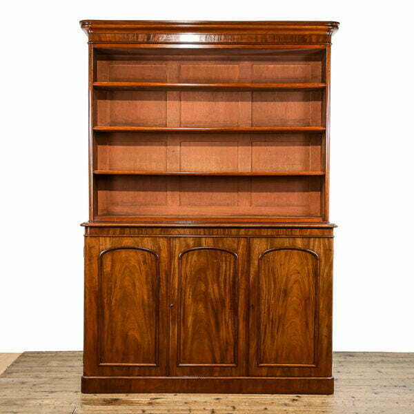 M- 4881 Antique Victorian Mahogany Bookcase Penderyn Antiques (4)