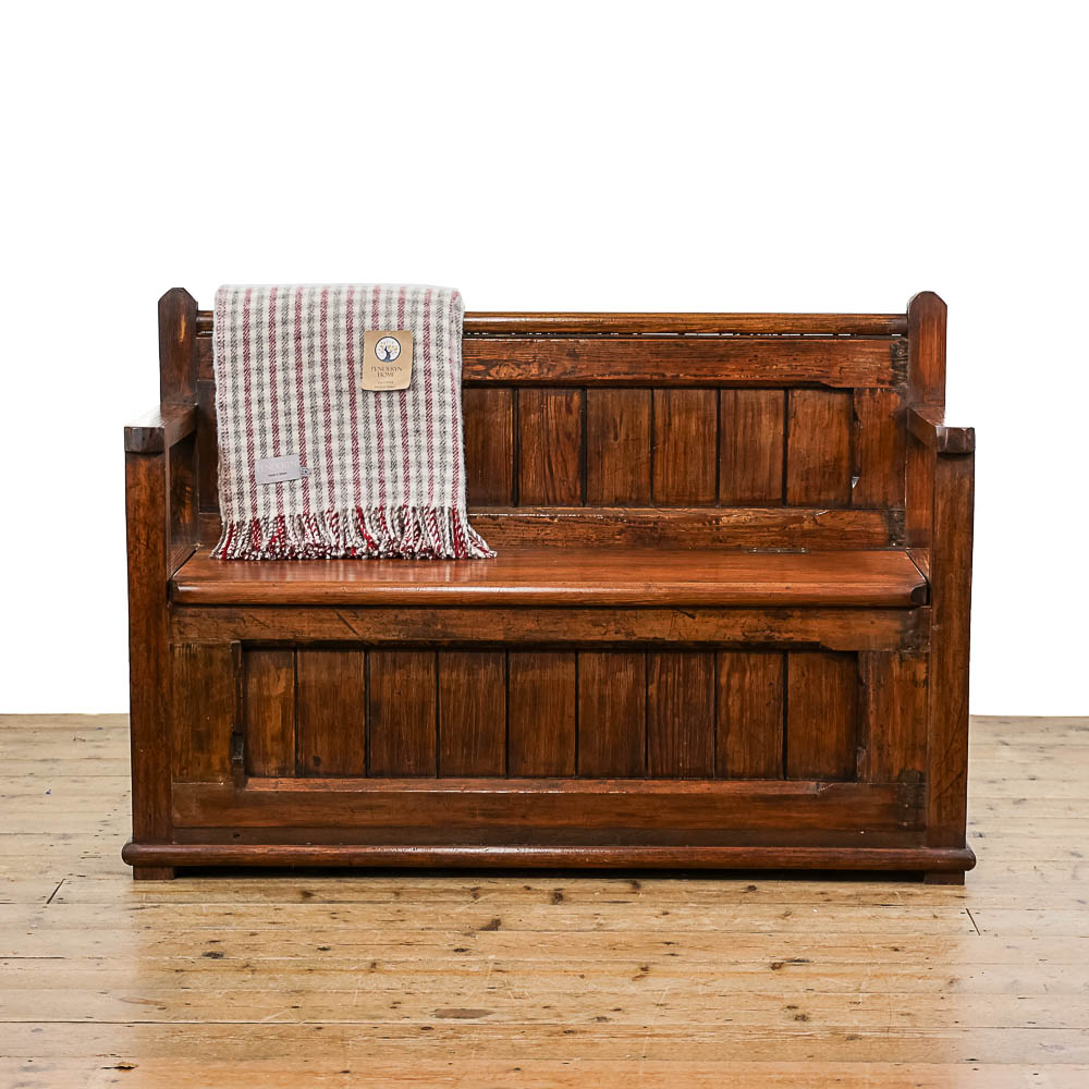 Reclaimed Pitch Pine Settle with Storage