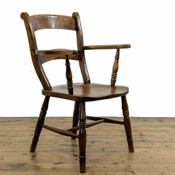 M- 4899 Antique Elm and Beech Windsor Armchair Penderyn Antiques (2)
