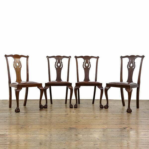M- 4924 Set of Four Chippendale Style Dining Chairs Penderyn Antiques (1)