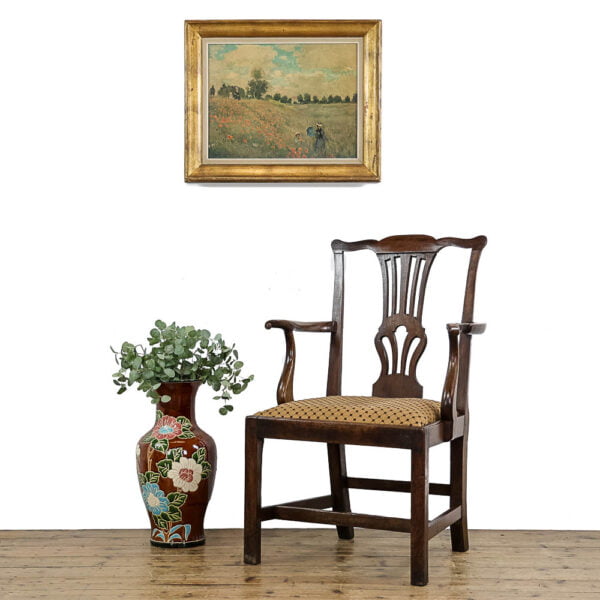 M- 4930 Mahogany Elbow Chair Penderyn Antiques (1)