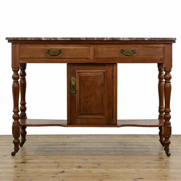 M- 4943 Antique Victorian Washstand with a Marble Top Penderyn Antiques (1)