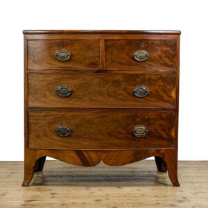 M-4875 Antique 19th Century Mahogany Bow Front Chest of Drawers (2)