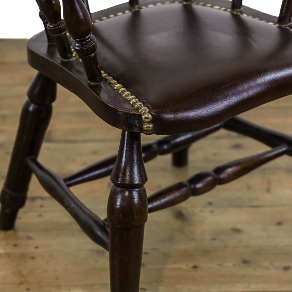 M- 4658 Antique Smokers Bow Chair Penderyn Antiques 7