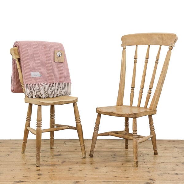 M-4994 Antique Victorian Pine Nursing Chair with Accompanying Chair Penderyn Antiques (1)