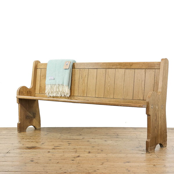 M-4835 Antique Pitch Pine Church Pew Penderyn Antiques (1)